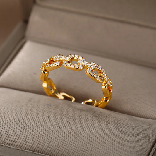 Crystal Link Ring