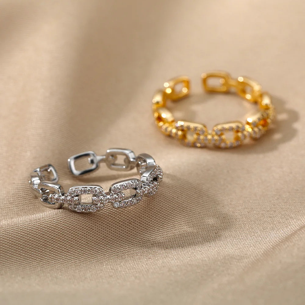 Crystal Link Ring