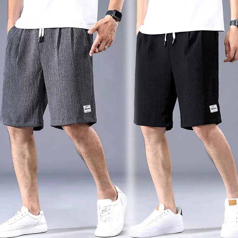 Men’s Textured Cotton Shorts
