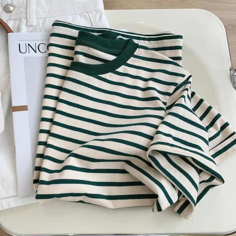 Vintage Striped Casual T-Shirt