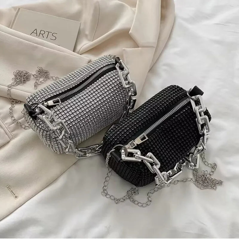 Glam Crystal Chain Bag