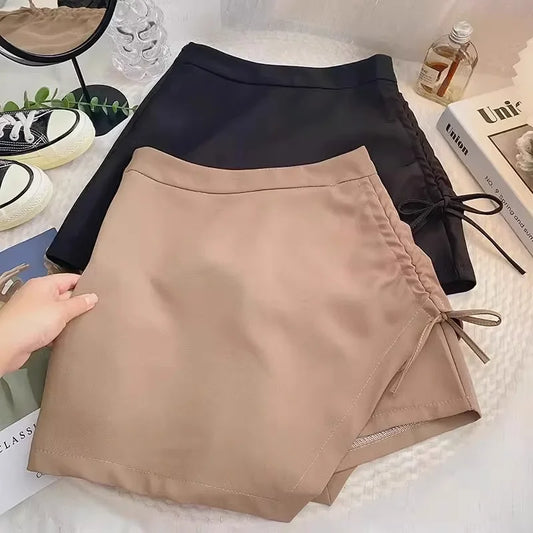 High-Waist Wrap Sk