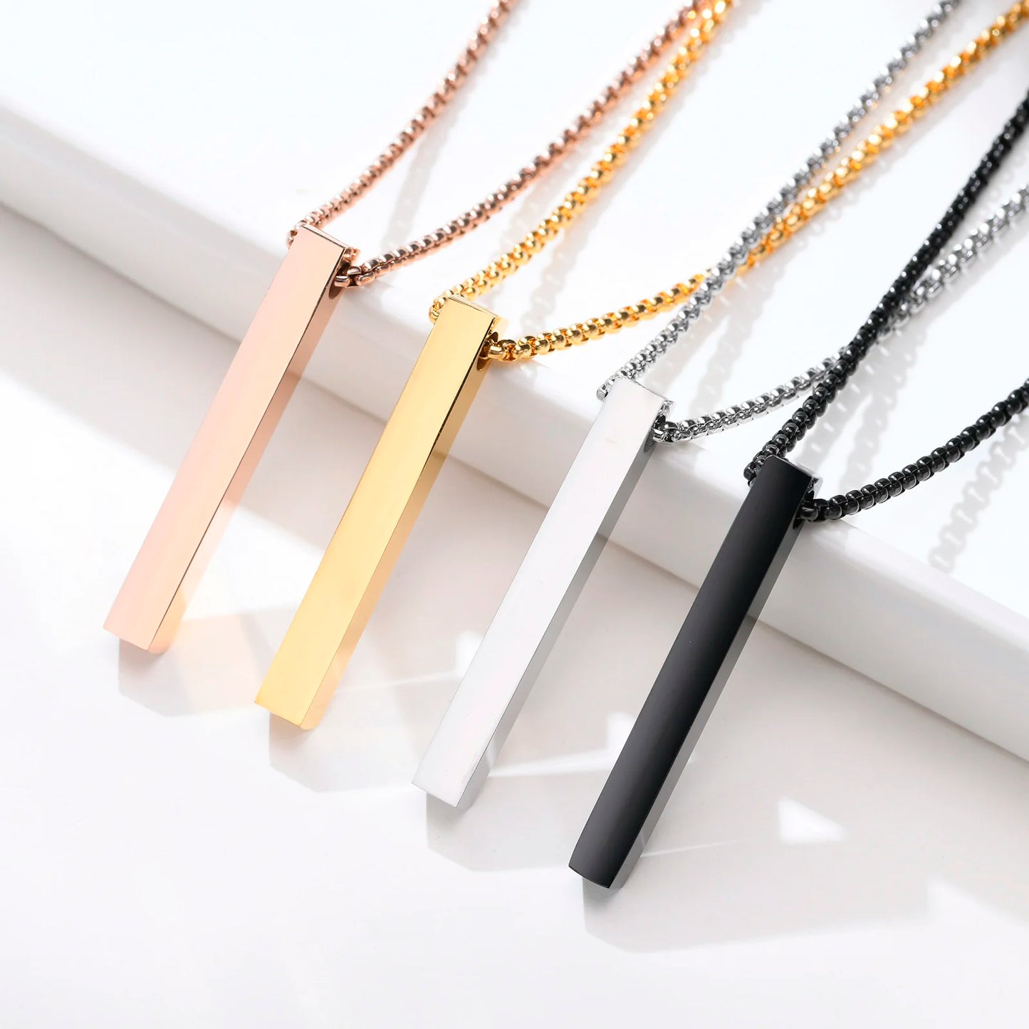 Minimalist Bar Pendant Necklace