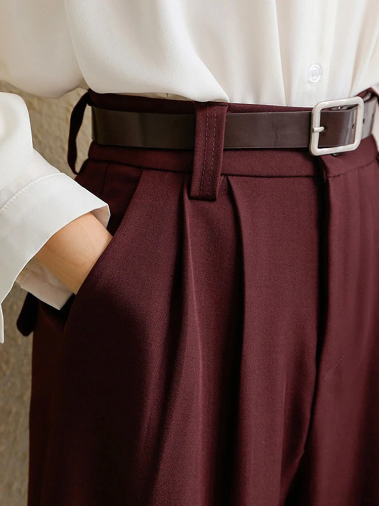 Elegant High-Waist Wide Leg Pants