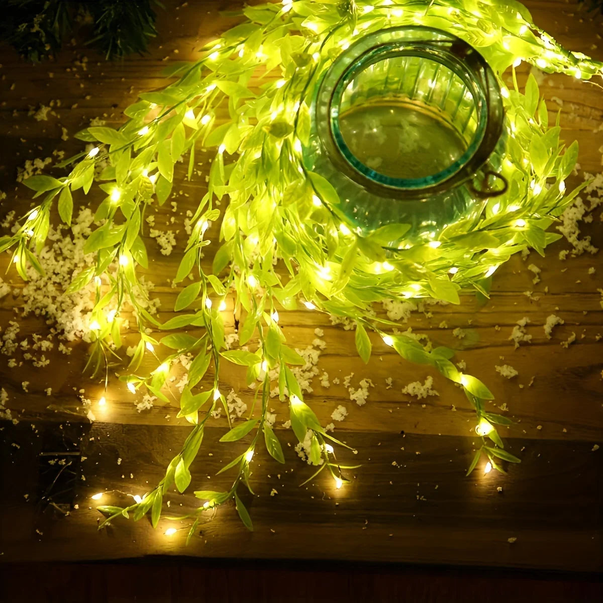 Light Imitation Leaf Curtain String Light