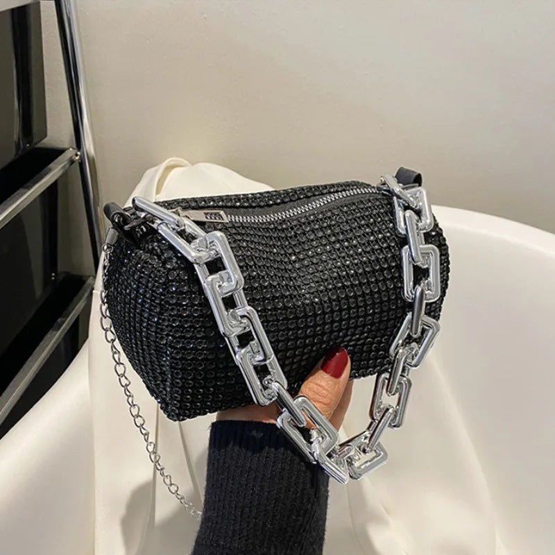 Glam Crystal Chain Bag