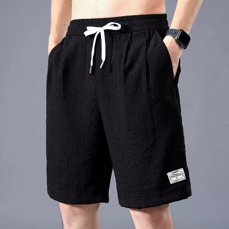 Men’s Textured Cotton Shorts