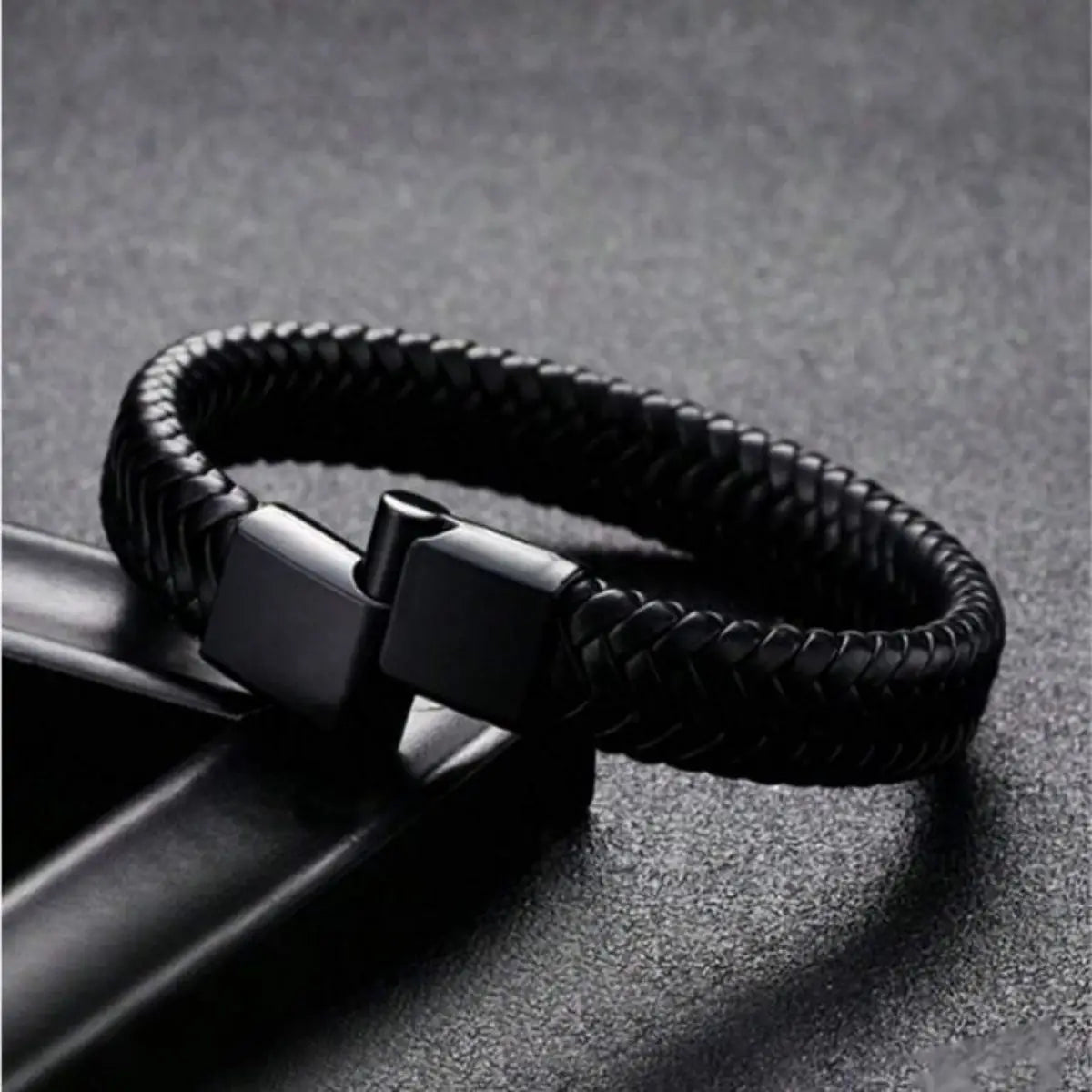 Vortex Leather Braid Bracelet