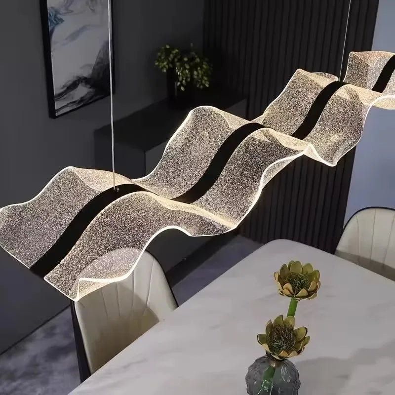 Modern Wave LED Pendant Light