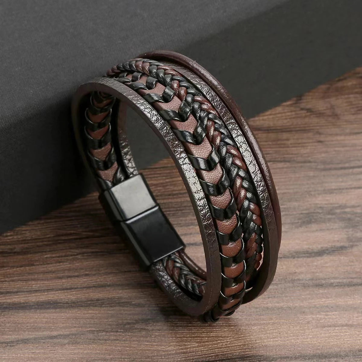 Fusion Leather Braid Bracelet