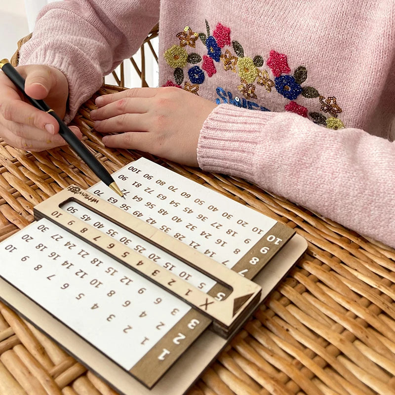 Wooden Sliding Multiplication Chart