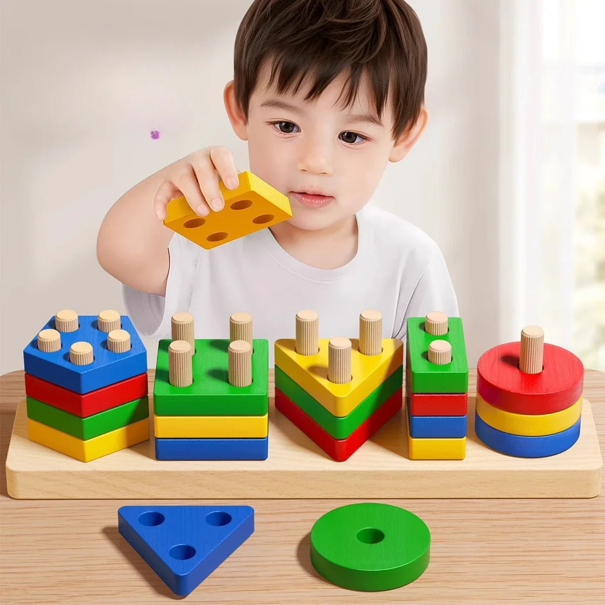 Wooden Sorting Stacking