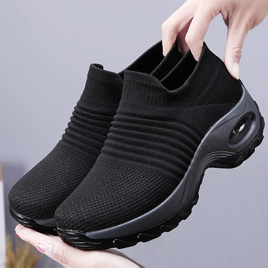 Air Cushion Slip-On Sneakers