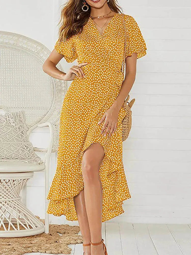 Floral Wrap Maxi Dress