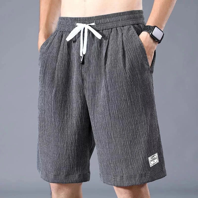 Men’s Textured Cotton Shorts