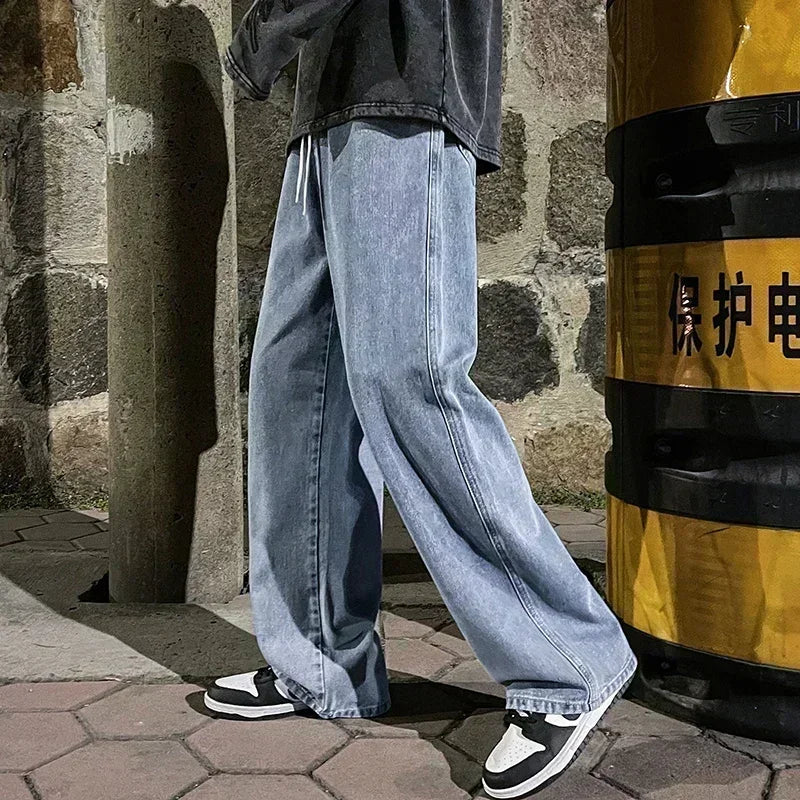 Men’s Streetwear Loose Denim Pants
