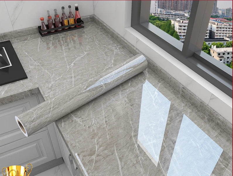 Thick Oil-Proof Waterproof Marble Wall Sticker