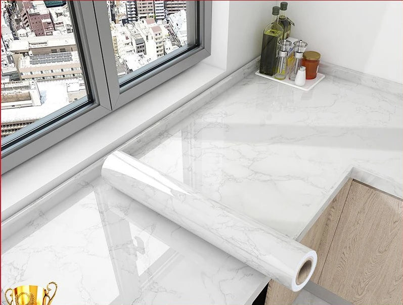 Thick Oil-Proof Waterproof Marble Wall Sticker