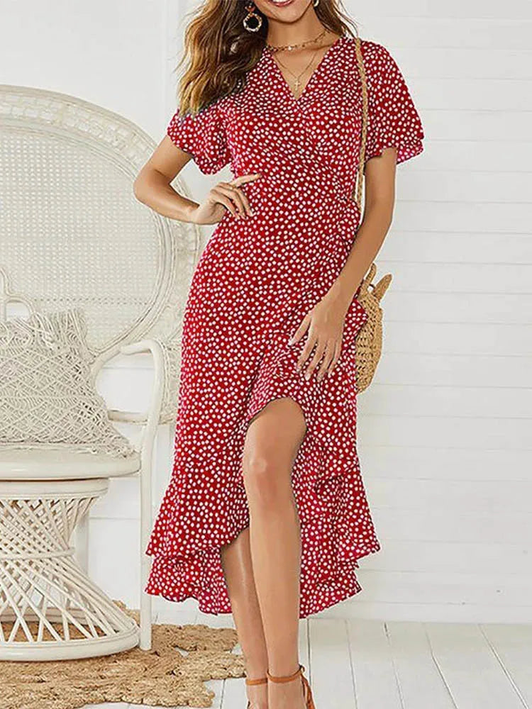 Floral Wrap Maxi Dress