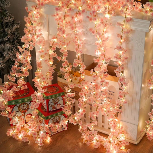 Artificial Sakura Flower Vine with LED lights