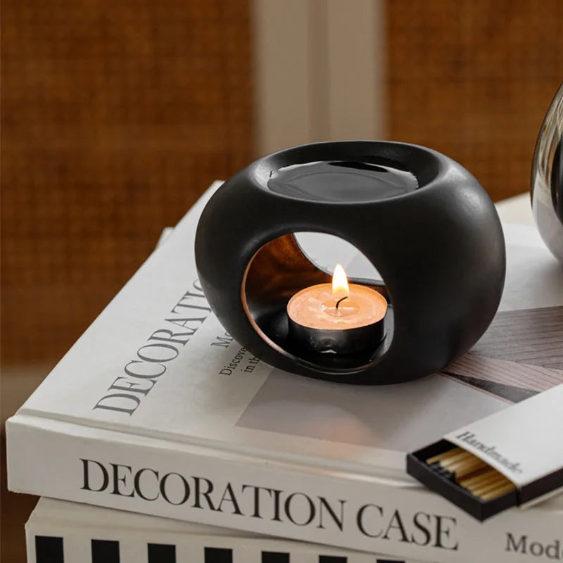 Black Ceramic Aromatherapy Oil Burner