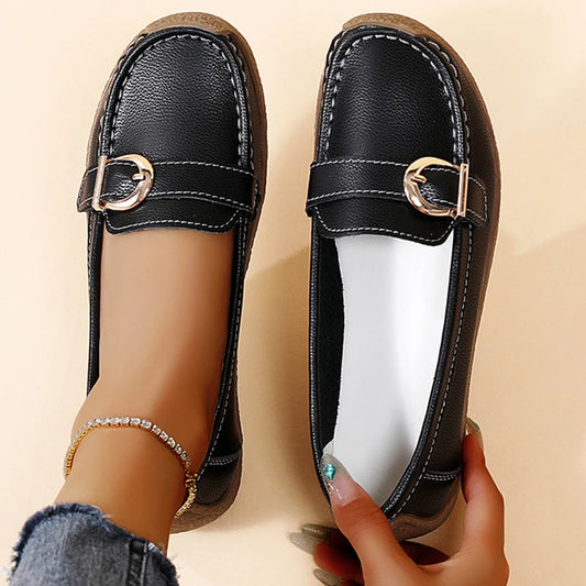 Elegant Buckle Loafers