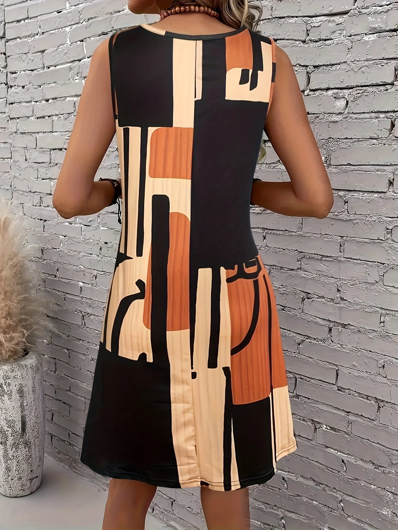 Abstract Print Summer Dress