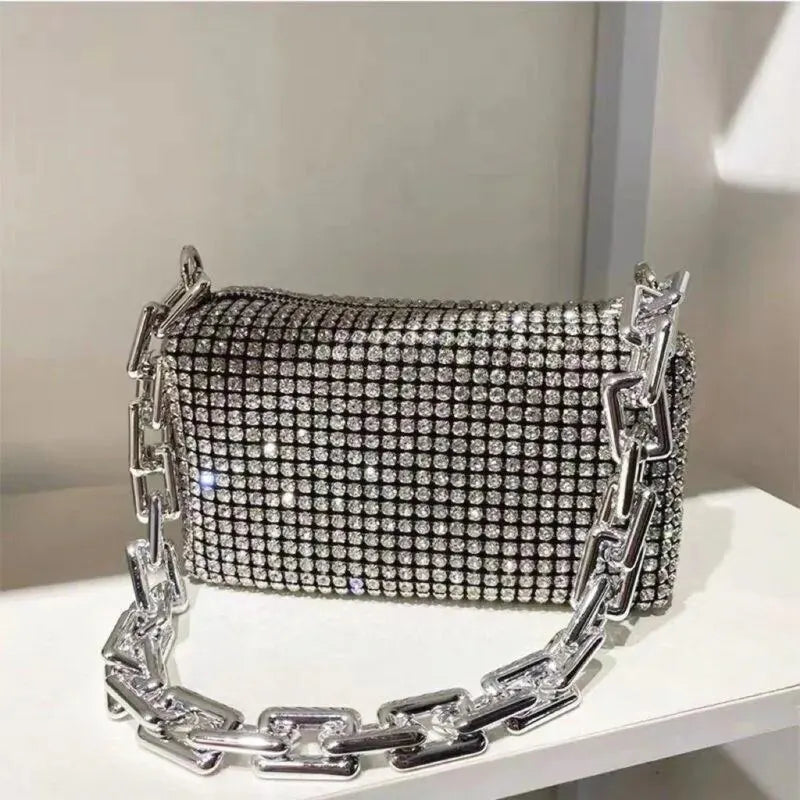 Glam Crystal Chain Bag