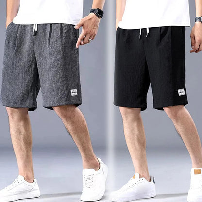 Men’s Textured Cotton Shorts