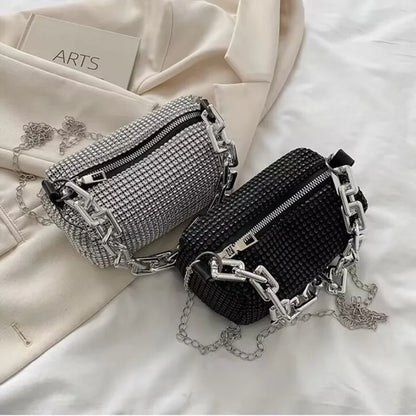 Glam Crystal Chain Bag