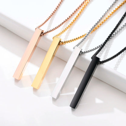 Minimalist Bar Pendant Necklace