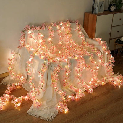 Artificial Sakura Flower Vine with LED lights