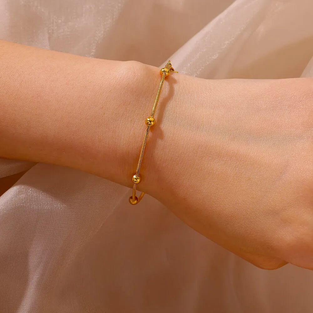 Golden Bead Chain Bracelet