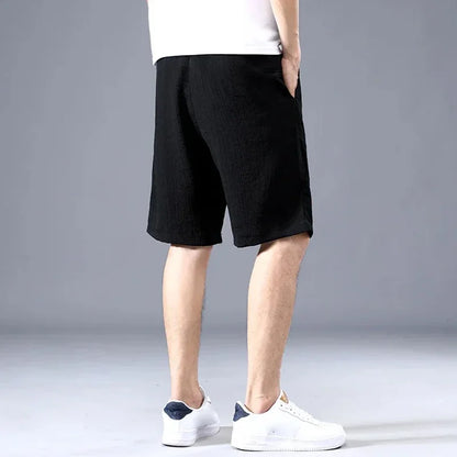 Men’s Textured Cotton Shorts