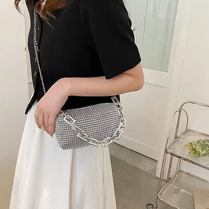 Glam Crystal Chain Bag