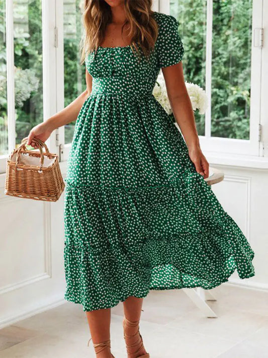 Floral Boho Midi Dress