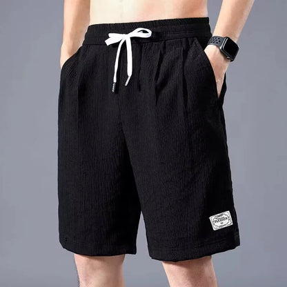Men’s Textured Cotton Shorts