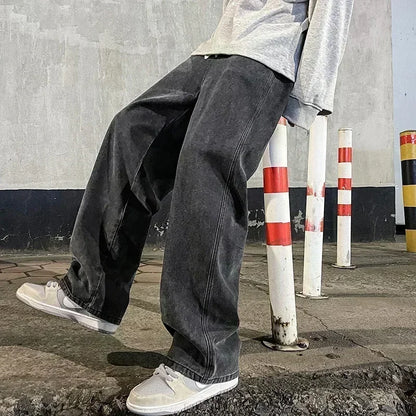Men’s Streetwear Loose Denim Pants