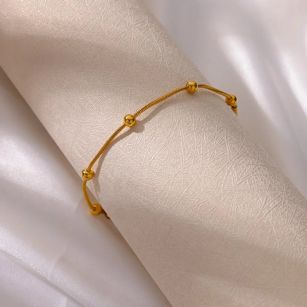 Golden Bead Chain Bracelet