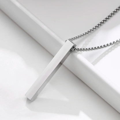 Minimalist Bar Pendant Necklace