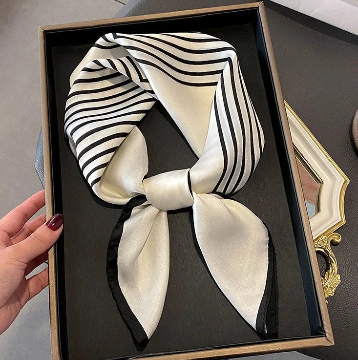 Luxury Printed Satin Scarf