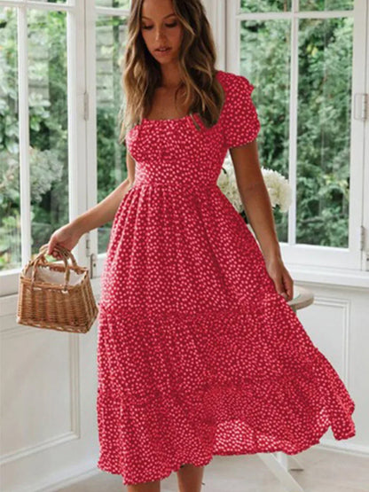 Floral Boho Midi Dress