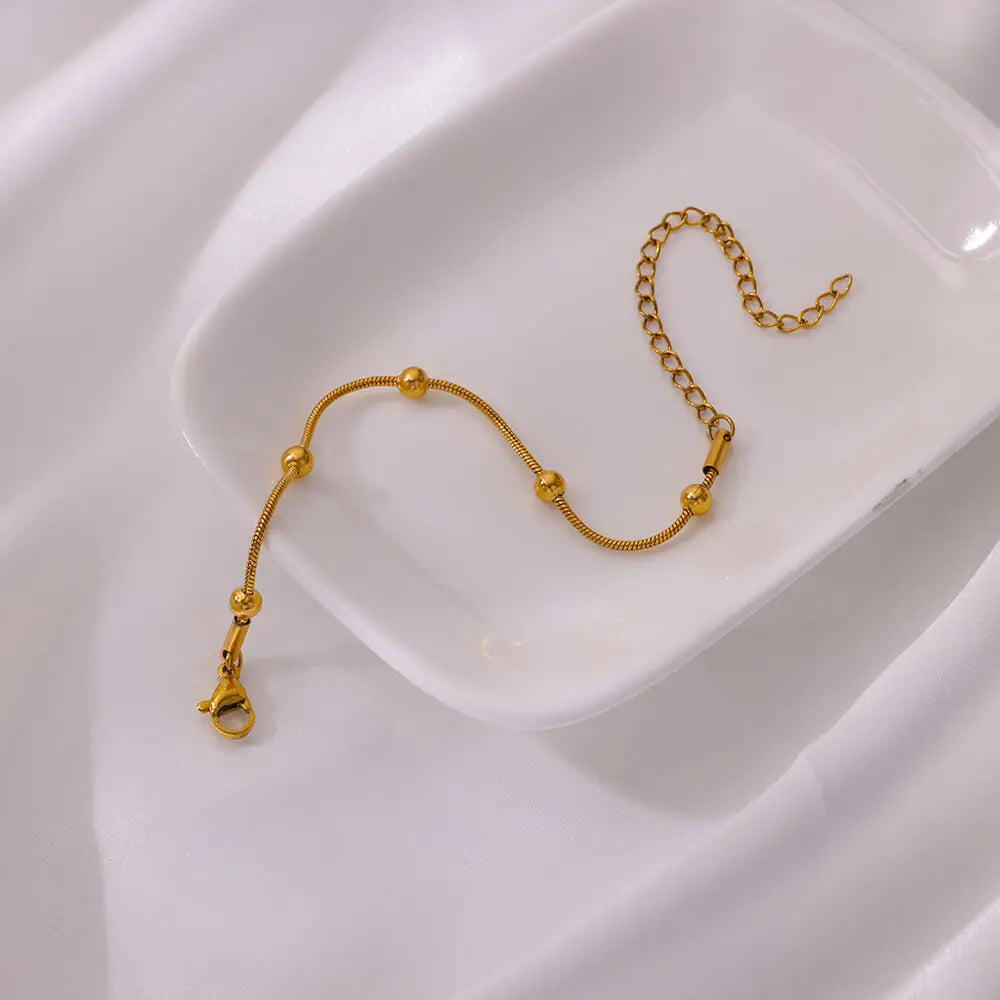 Golden Bead Chain Bracelet