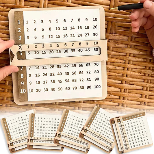 Wooden Sliding Multiplication Chart