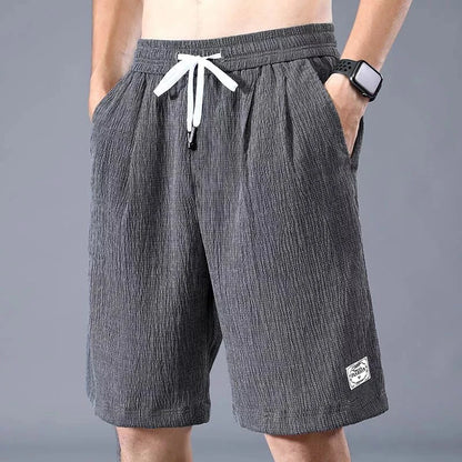 Men’s Textured Cotton Shorts