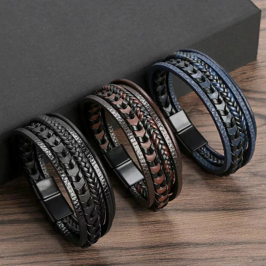 Fusion Leather Braid Bracelet