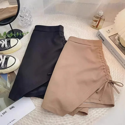 High-Waist Wrap Sk