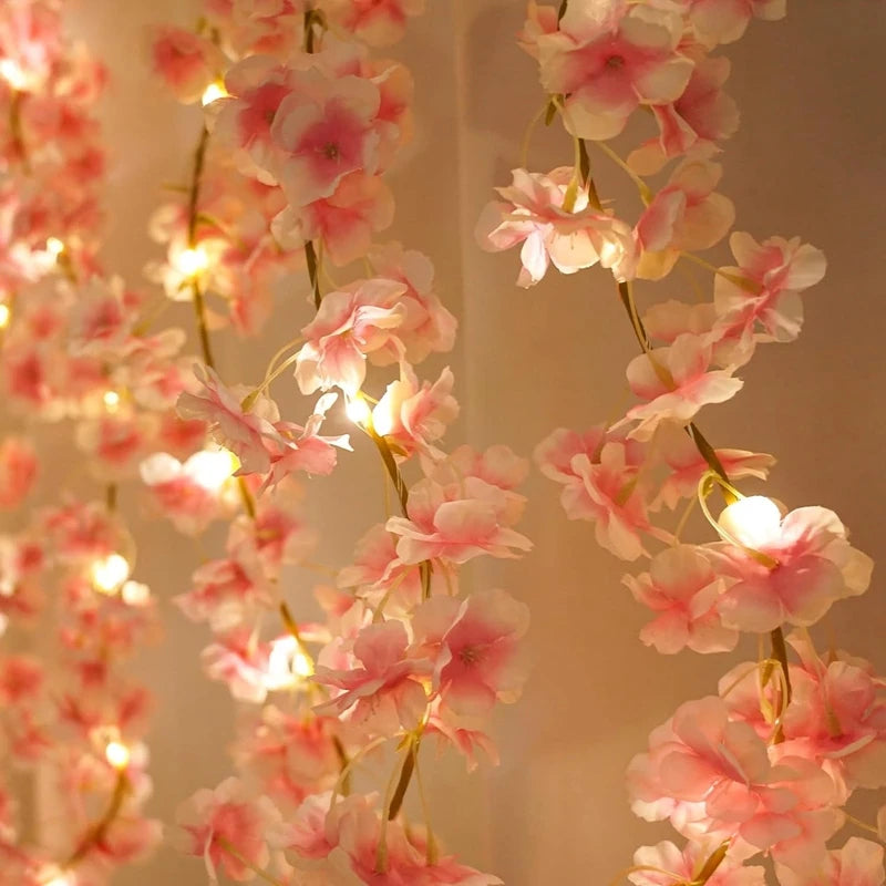 Artificial Sakura Flower Vine with LED lights