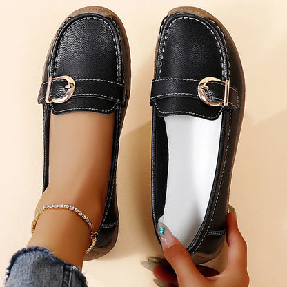 Elegant Buckle Loafers