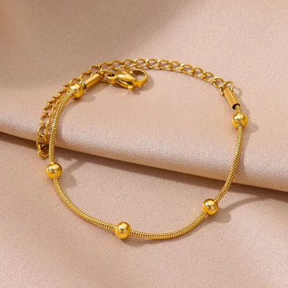 Golden Bead Chain Bracelet